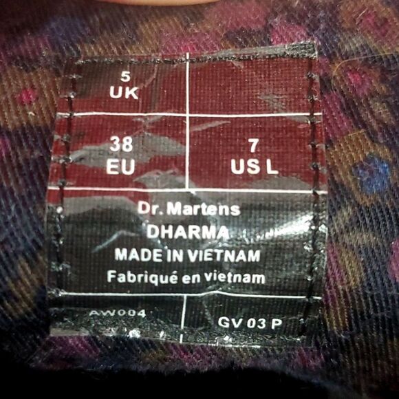 Dr. Martens Dharma Black Combat Boots with Chunky Sole Womens Size 7 Goth Grunge - Picture 9 of 9